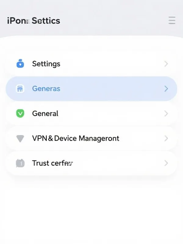 iOS 安装设置路径示意图